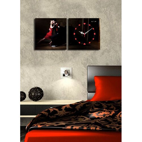 Wallity Zidni sat 2P2828CS-10, 60x28 cm, 2 dijela Cene
