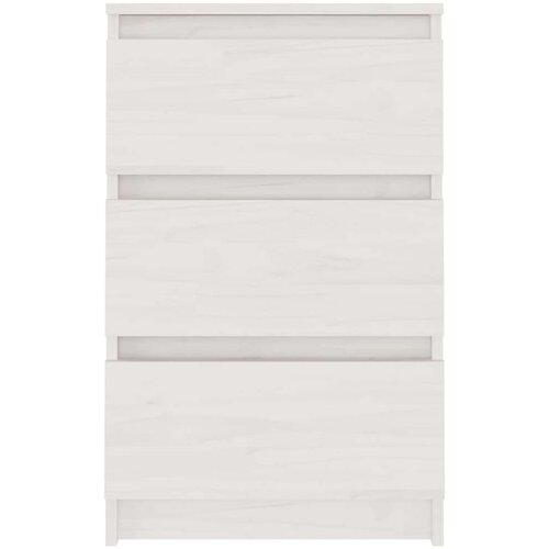 VidaXL noćni ormarić bijeli 40 x 29,5 x 64 cm od masivne borovine Slike