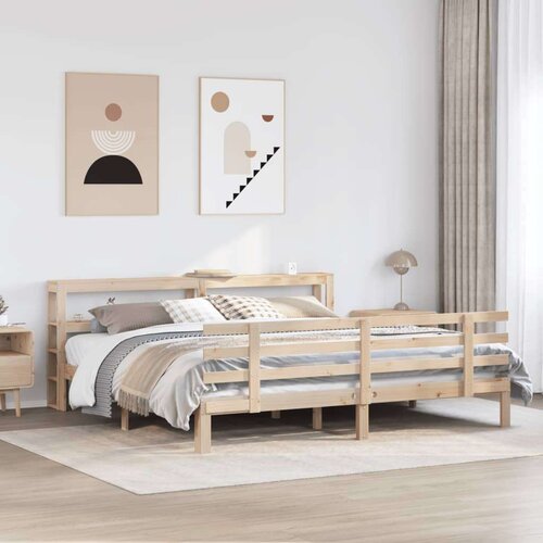  Okvir kreveta s uzglavljem 180 x 200 cm masivna borovina Cijene