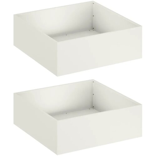  Vrtna saksija 2 kom. Bijela 40 x 40 x 20 cm Čelična vrata - Bijela 40 x 40 x 20 cm 2 Slike