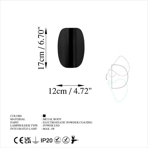 Opviq lights Zidna lampa Heybe 13623 Slike