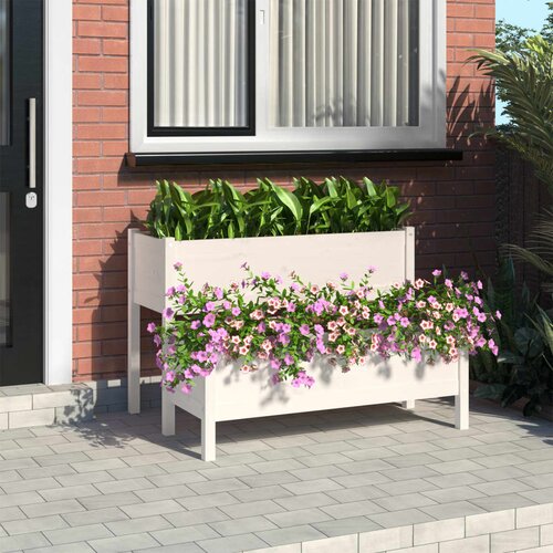 vidaXL Sadilica bijela 110 x 84 x 75 cm od masivne borovine Cijene