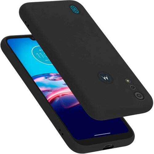 Cadorabo Ohi&scaron;je je združljivo z Motorola MOTO E6s 2020 in tekoča črna barva - Za&scaron;čitni ovitek iz prožnega silikona TPU, (20860645) Cene