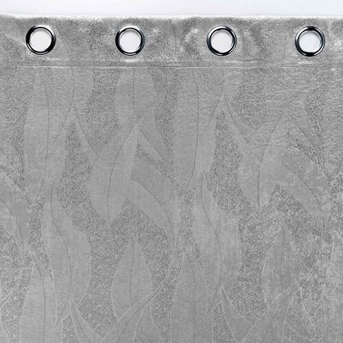 Douceur d int&amp;eacute;rieur Svetlo siva žametna zavesa zatemnitvena 135x280 cm Melodie &amp;ndash; Slike