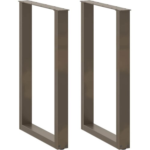  Noge za barski stol U-oblik 2 kom Prirodni čelik 60 x (90-91) cm Čelik Cene