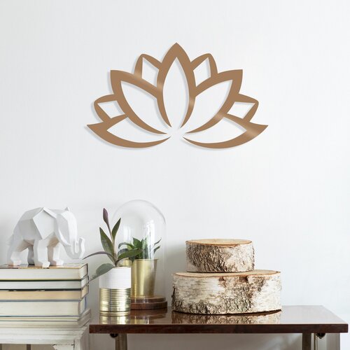 Lotus flower 2 - copper decorative metal wall accessory Cene