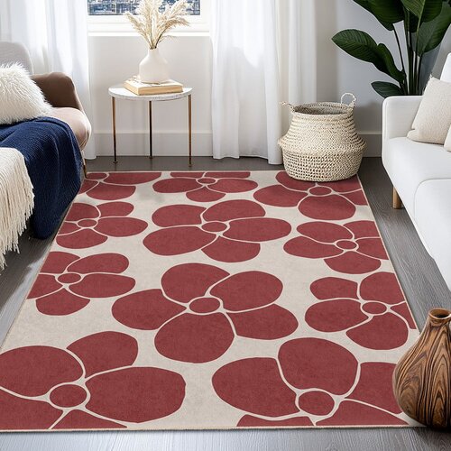 Mila Home Rdeča pralna preproga 60x100 cm Red Meadow &amp;ndash; Slike