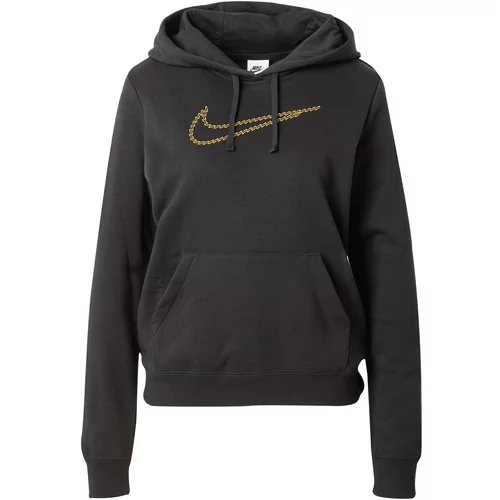 Nike Sportswear Sweater majica 'CLB FLC SHINE' žuta / crna
