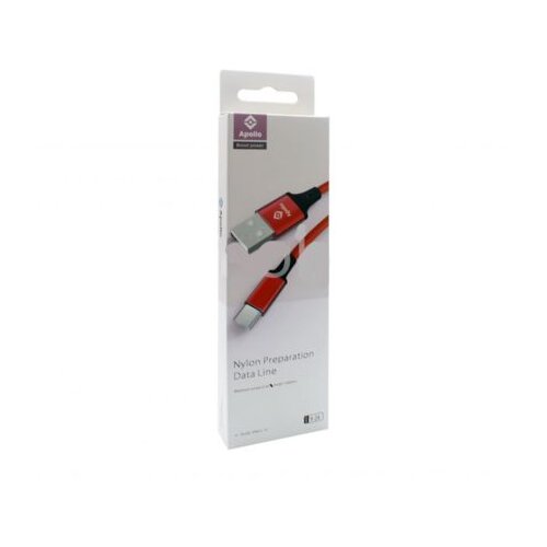 DATA CABLE APOLLO V-24 TYPE C RED Slike