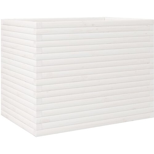  Vrtna sadilica bijela 90x60x68,5 cm od masivne borovine Slike