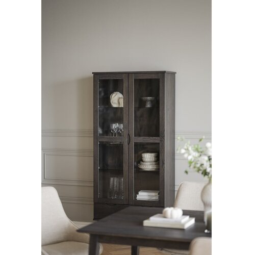 Rowico Rjava vitrina v hrastovem dekorju 82x185 cm Filippa &amp;ndash; Slike
