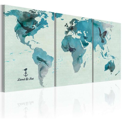  Slika - Ornithological map of the World 60x30 Slike
