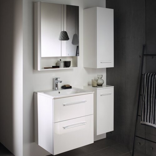 Geberit 501.236.00.1 Selnova Square 60 x 50 cm umivalnik z omarico Slike