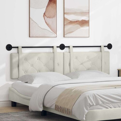  Držeće uzglavlje Zidne Krema 190 x 55 x 5 cm Baršun - Krema 180 cm bez LED Cene