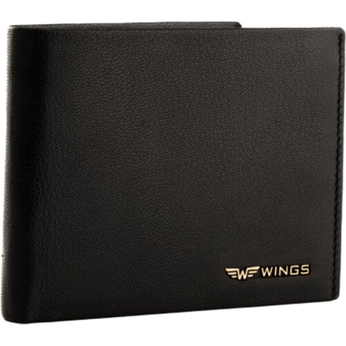 WINGS Mu&amp;scaron;ki novčanik od prave kože crne boje Slike