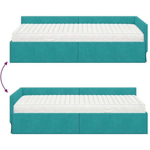  Kutni krevetni okvir s madracem Ostalo 2 pcs Zelena Bar&amp;scaron;un Slike