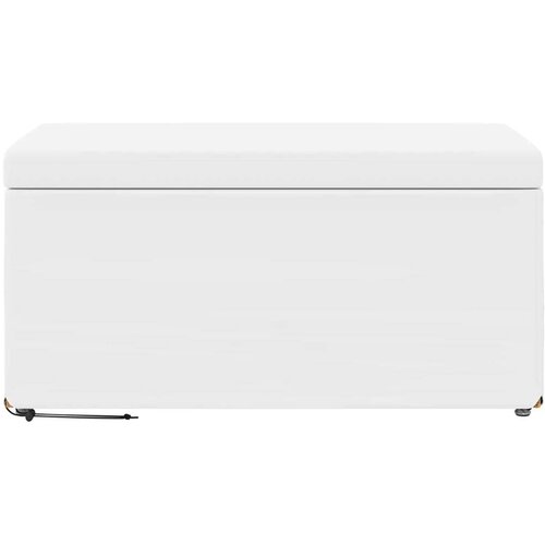 Stolica Bijelo 81 x 41 x 40 cm Umjetna Koža i Fino Radeći Drvo - Bijelo 80 cm Umjetna koža Slike