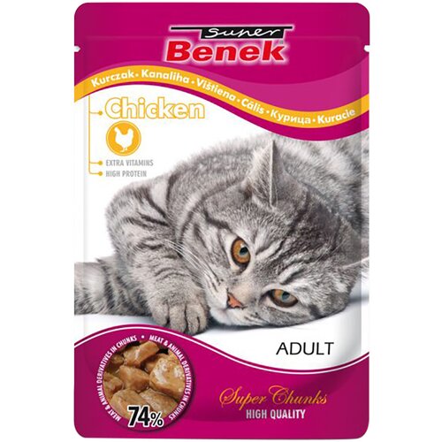 Benek Ekonomično pakiranje Super Super Chunks 48 x 100 g - Piletina u umaku Cijene
