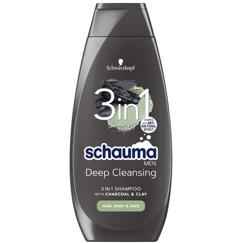 Schauma Schauma MEN &scaron;ampon z aktivnim ogljem za obraz, telo in lase 400 ml Cene