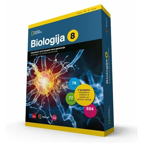  BIOLOGIJA 8, interaktivni učni komplet za biologijo v 8. razredu osnovne šole