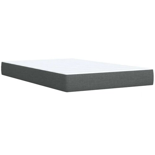 VidaXL Krevet s oprugama i madracem tamnosivi 120 x 200 cm od tkanine Slike