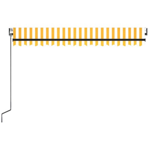  Automatska tenda sa senzorom LED 450 x 300 cm žuto-bijela Slike