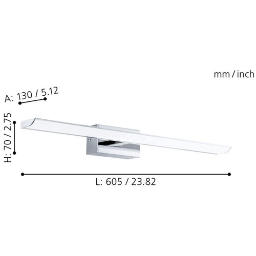Eglo 33767-LED RGBW Osvetljenje za kupatilo TABIANO-C LED/15,6W/230V 60,5cm IP44 + daljinski upravljač Slike