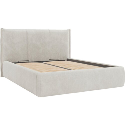 MID.YOU OBLAZINJENA POSTELJA 140 cm x 200 cm , les, tekstil, leseni material naravne barve Slike