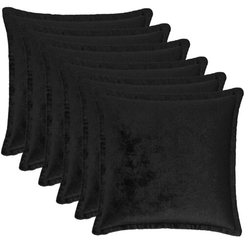  Presvlaka za jastuk 6 pcs HOUTEN Crna 50 x 50 cm Flanel - Crna 50 x 50 cm 6 Cijene