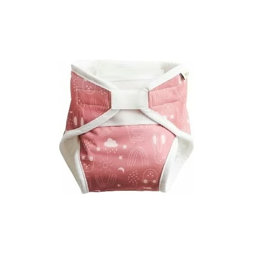 Vimse all-on-one platnene pelene za novorođenčad - Rusty Pink Teddy