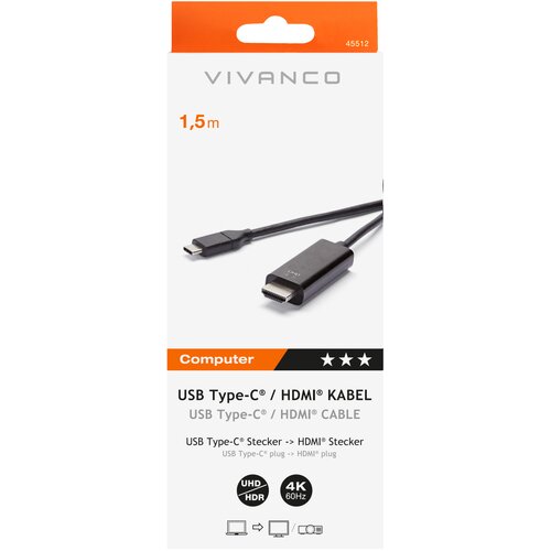 Vivanco USB-C na HDMI kabel 1,5m 45512 Cijene