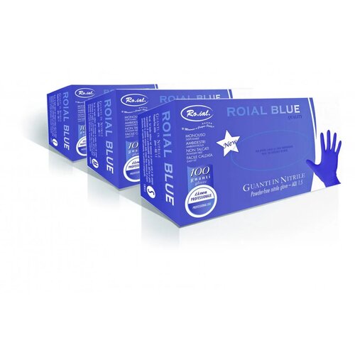 Rukavice Nitril Roial Plave bez pudera 100 kom &amp;ndash; M Slike