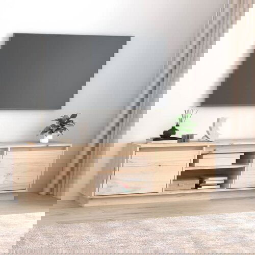 VidaXL TV ormarić 140 x 35 x 40 cm od masivne borovine Slike