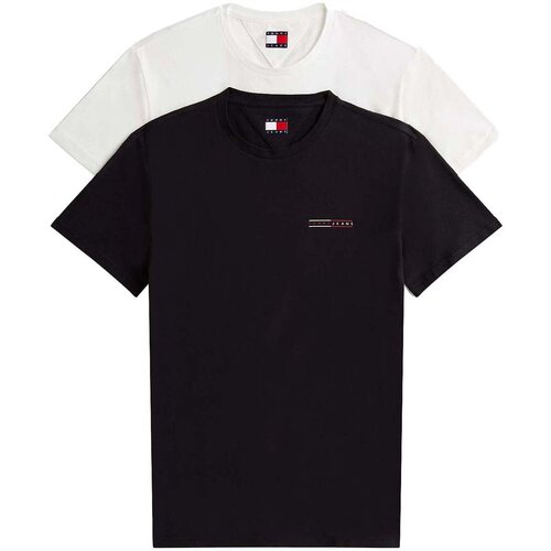 Tommy Jeans 2 Pack Slim T-Shirts Ecru/Black Vi&amp;scaron;ebojna Slike