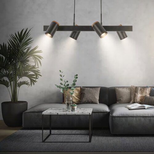 BRILONER 4059045 - Luster na sajli ERA 4xGU10/10W/230V crne boje Slike