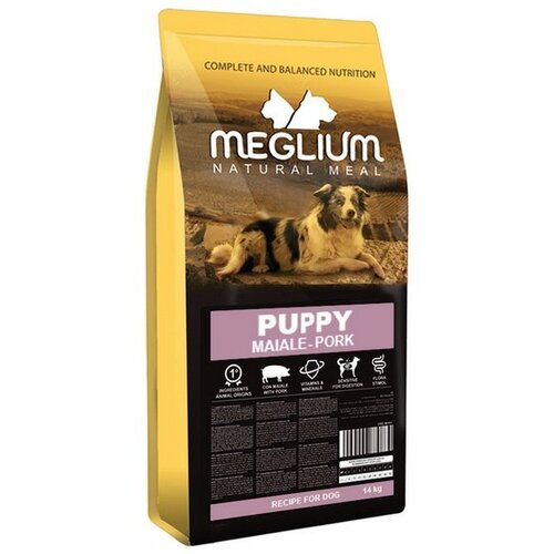 MELGLIUM Suva hrana za male pse, Svinjetina, 14kg Slike