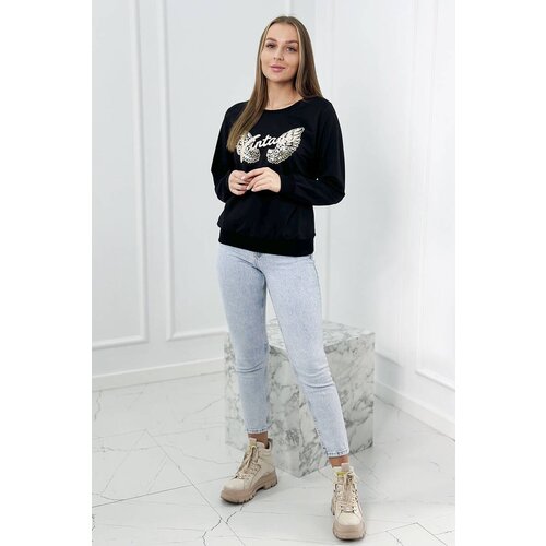 Kesi Black sweatshirt with print Slike
