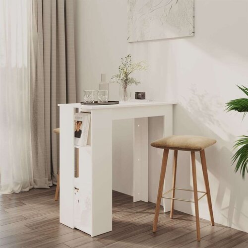  Barski stol s policom bijeli 102 x 50 x 103 5 cm od iverice Slike