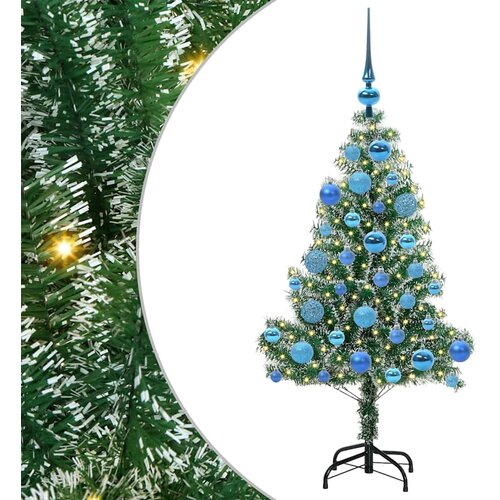  Umjetno Božićno Drvo s Snježnim Flokom i LED Svjetlom 120 cm Cijene