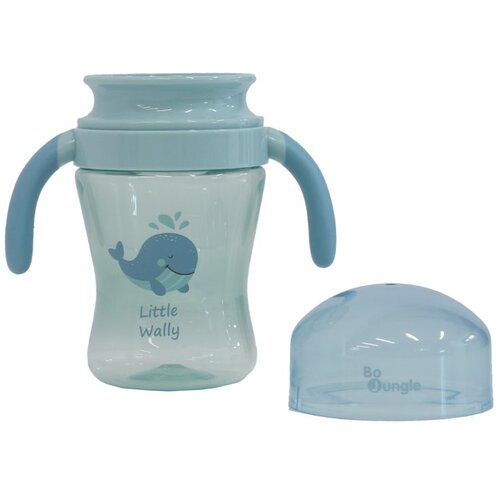 Bo Jungle Drinking Cup 360&amp;deg; Mixer Grey otro&amp;scaron;ki lonček 6m+ Little Whally 240 ml Slike
