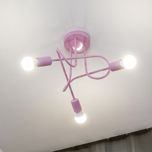  plafonski luster oxford 3xE27/15W/230V roze Slike