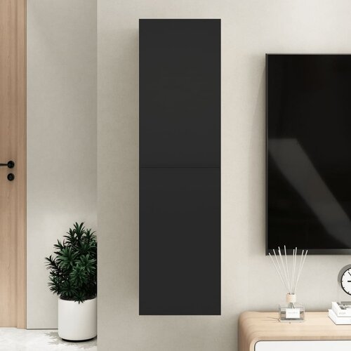 TV ormarić crni 30,5 x 30 x 110 cm od iverice Slike