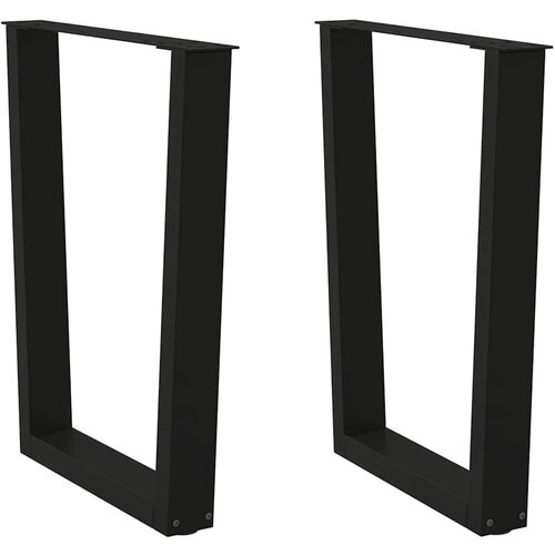 VidaXL noge jedilne mize v-oblika 2 kosa črna 60x(72-73,3) cm jeklo Slike