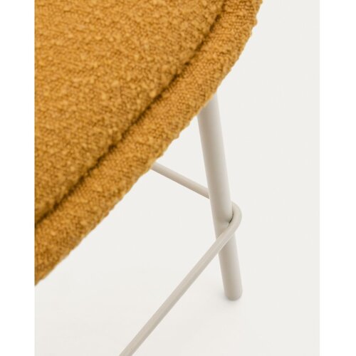Kave Home Gorčično rumen barski stol (vi&amp;scaron;ina sedeža 65 cm) Aimin &amp;ndash; Slike