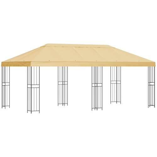 vidaXL Paviljon s stenami 6 x 3 m Krem Poliester in jeklo 190, (5000218902) Cene