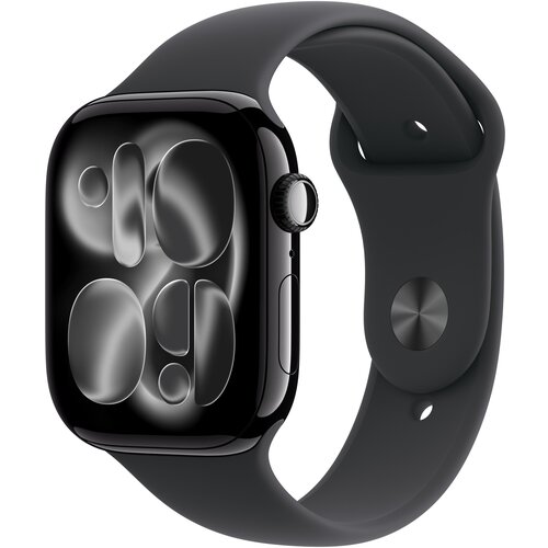 Apple watch series 11 GPS 42mm Jet black aluminium case with black sport band - m/l, (5000011431) Slike