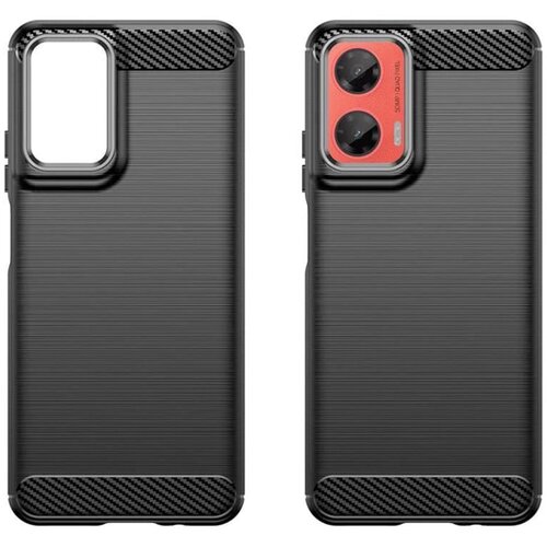 Techsuit Carbon Silicone maska za Motorola Moto G06 / Moto G06 Power &amp;ndash; crna Slike
