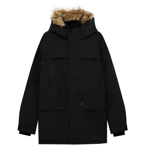 Pull&amp;amp;Bear Zimski pla&amp;scaron;č črna Slike