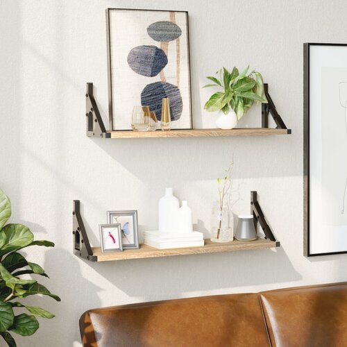 vidaXL Zidne police 2 kom Boja hrasta sonome 60x15x15,5 cm Cijene