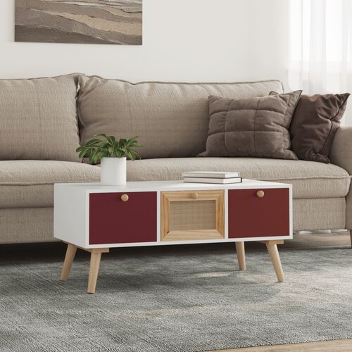 The Living Store Klubska mizica s predali 80x40x35,5 cm inženirski les - Klubska Mizica, (21421426) Slike
